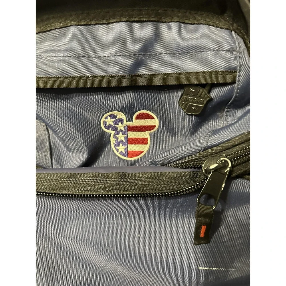 Disney Mickey Mouse Rolling Backpack Blue Wheeled Carry On Travel Bag Luggage
